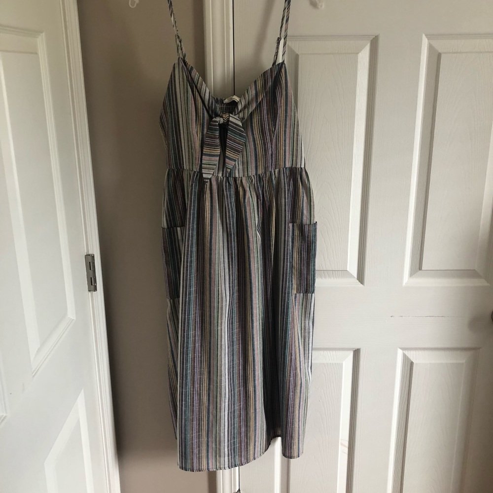 Striped dress with front pockets